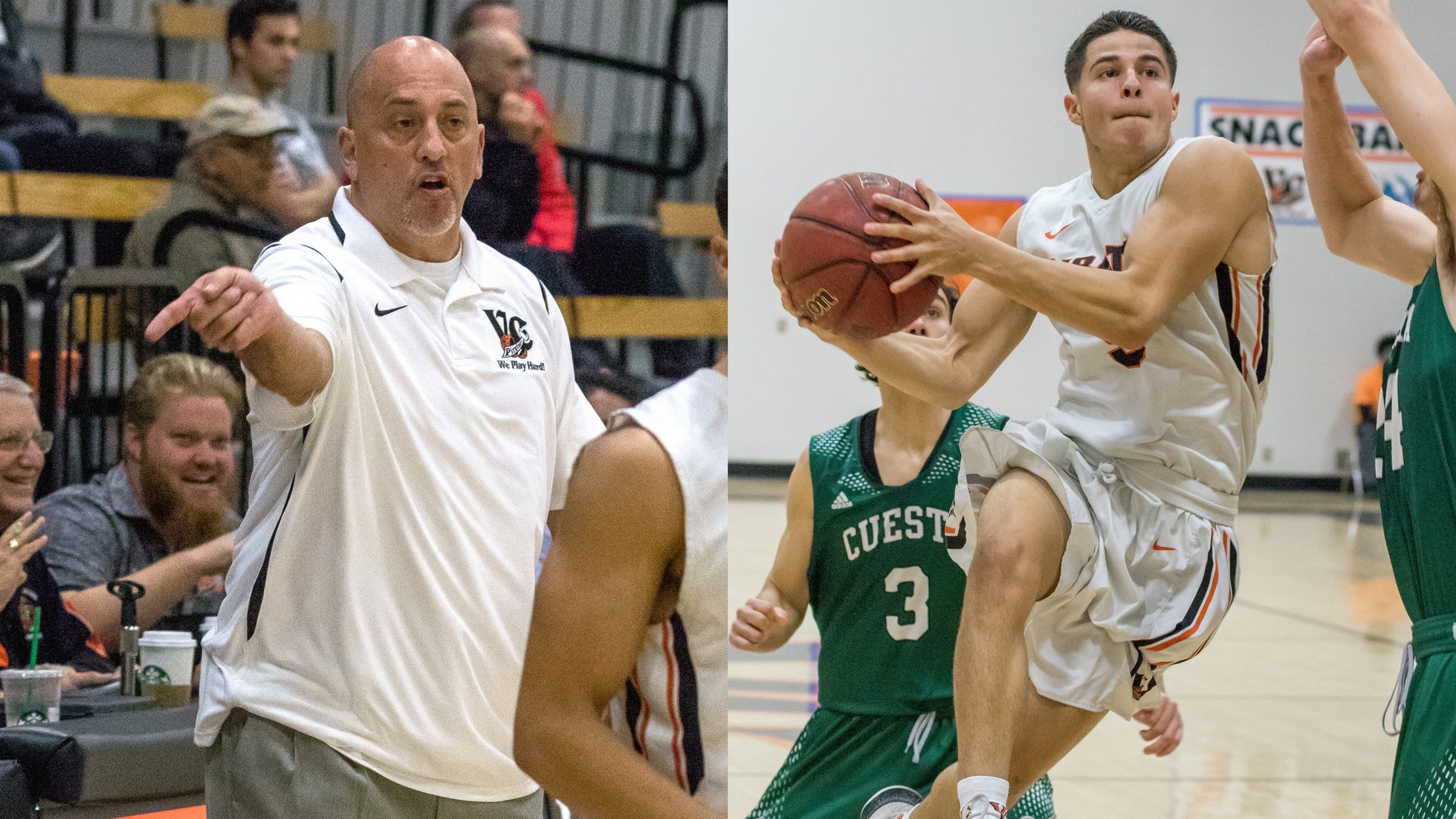 Joey Ramirez (left) and Jacob Alonzo (right) were named the Coach and Player of the Year in the WSC North. Photos Courtesy of Ventura College.