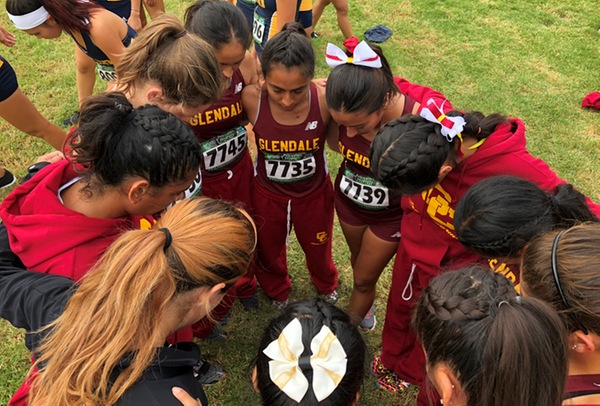 The Glendale College Men and Women's Cross Country teams swept the WSC team titles for the 14th time in program history. Photo Courtesy of Glendale College Athletics.