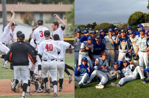 Santa Barbara City College (left) and Oxnard College (right) shared the Western State Conference North Division Championship. SBCC Photo Courtesy of SBCC Athletics Website. Oxnard Photo Courtesy of Ventura County Star @vcscolleges Twitter Page.