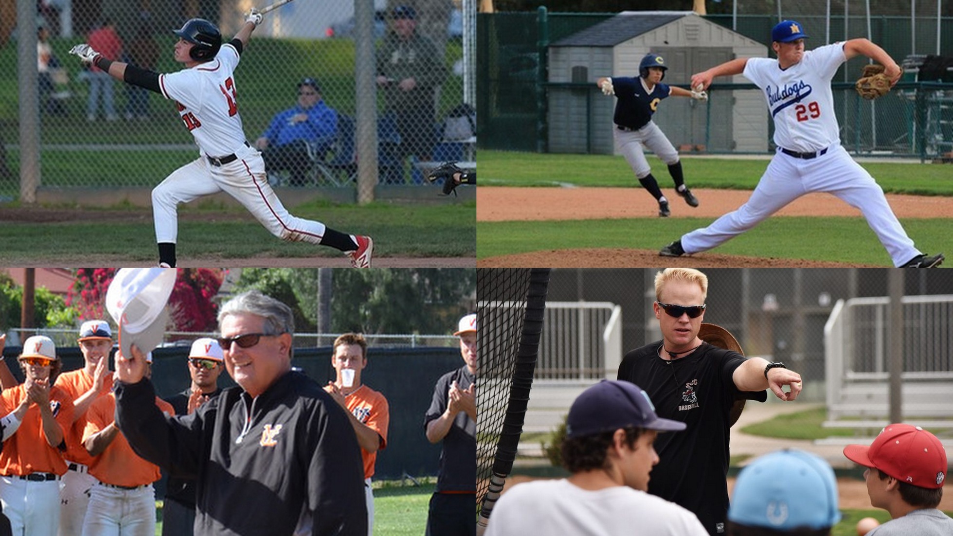 Clockwise: John Jensen, Walker Armstrong, Jeff Walker, and Don Adams took home top honors in the WSC North. Photos courtesy of Santa Barbara, Allan Hancock, and Ventura College Athletic Departments. 