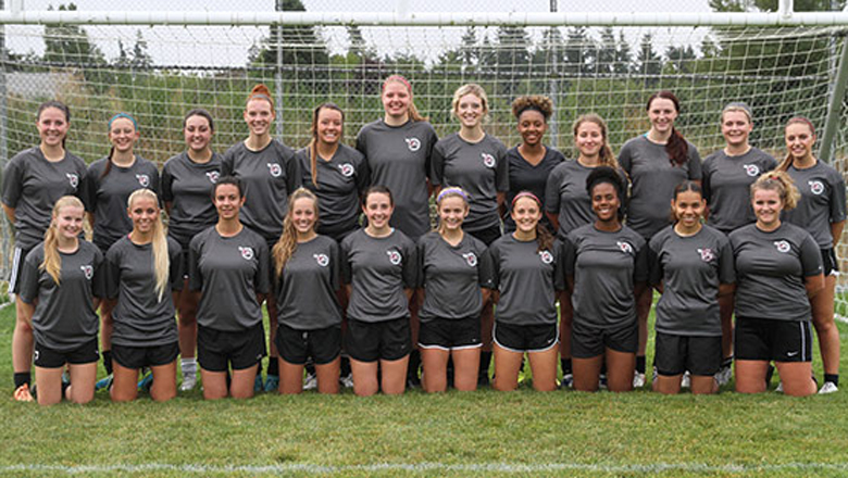 The Los Angeles Pierce College Women's Soccer team captured the program's third divisional title in four seasons. Photo Courtesy of LAPC Athletics. 