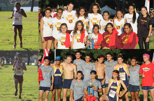 Crystal Morales (top left) and Vahagn Isayan (bottom left) won the individual titles, while the Glendale Women (top right) and the Canyons Men (bottom right) won the team titles at the 2015 WSC Championships.